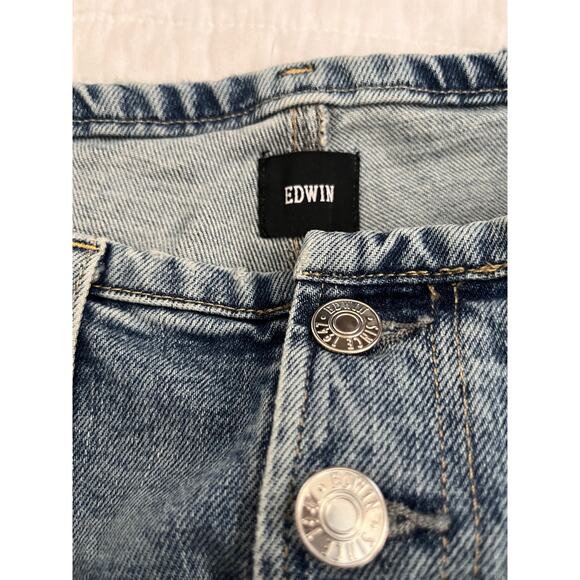 Edwin x Anthropologie Bound Marli Ankle Mid-Rise Wide Leg Jeans Size 29 NWT - Picture 6 of 8